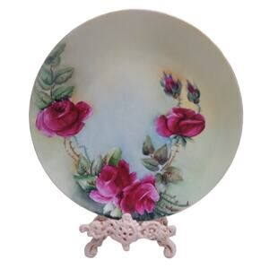 Antique R.C. Empire Bavaria Hand Painted Roses Salad Plate